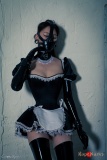 Flawless wasp waist in the maid corset.